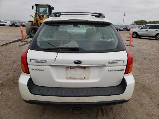 4S4BP61C067332077 - 2006 SUBARU LEGACY OUTBACK 2.5I WHITE photo 6