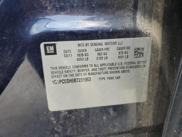 1G1PC5SH6B7231963 - 2011 CHEVROLET CRUZE LS Mavi foto 12