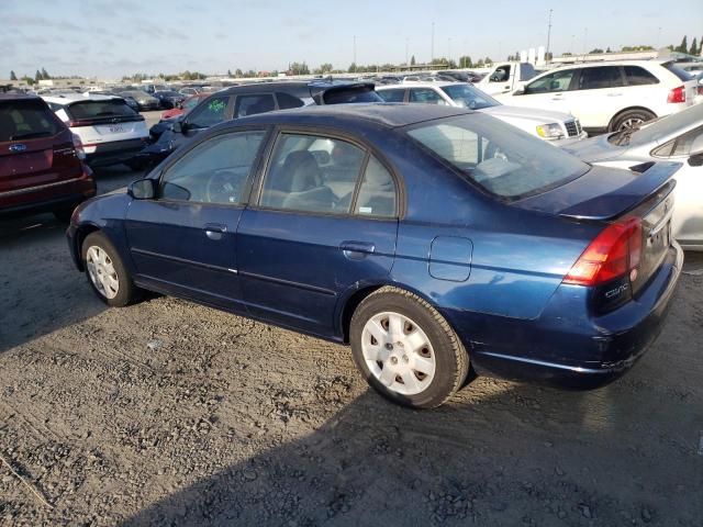 1HGES25761L018327 - 2001 HONDA CIVIC EX BLUE photo 2