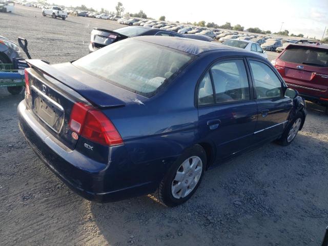 1HGES25761L018327 - 2001 HONDA CIVIC EX BLUE photo 3