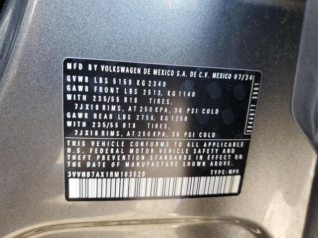 3VVNB7AX1RM163529 - 2024 VOLKSWAGEN TIGUAN SE Gri fotoğraf 13