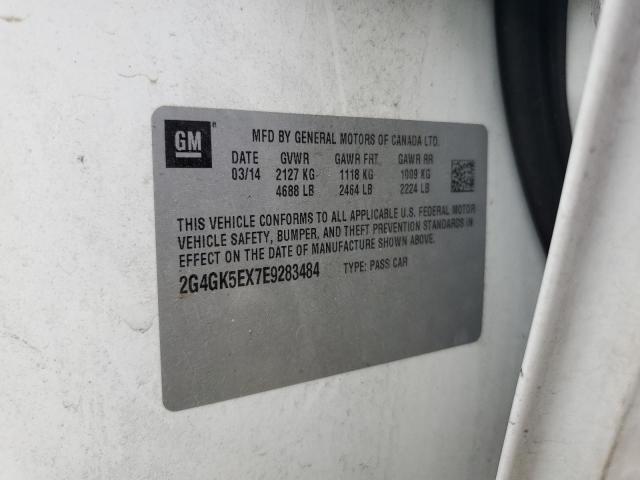 2G4GK5EX7E9283484 - 2014 BUICK REGAL 白色 照片 12