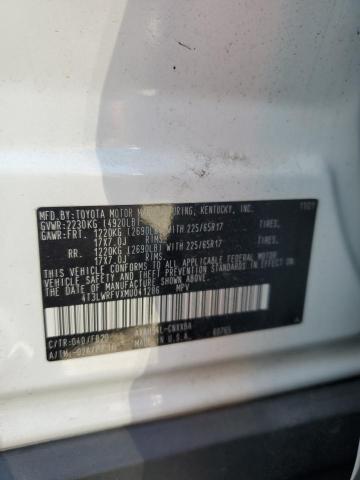 4T3LWRFVXMU041286 - 2021 TOYOTA RAV4 LE Beyaz fotoğraf 13