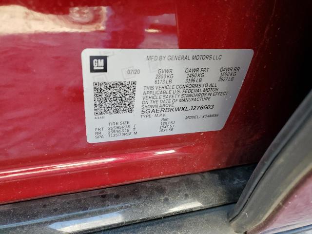 5GAERBKWXLJ276503 - 2020 BUICK ENCLAVE ESSENCE 红色 照片 14