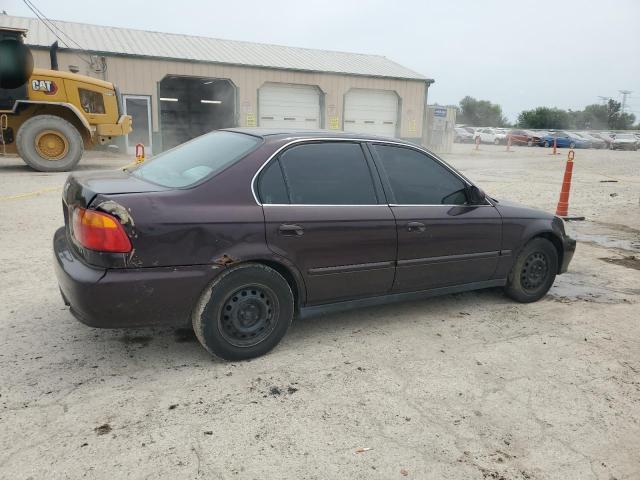 1HGEJ8647YL037652 - 2000 HONDA CIVIC EX PURPLE photo 3