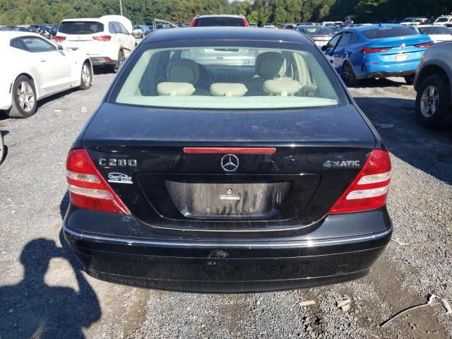 WDBRF92H17F904281 - 2007 MERCEDES-BENZ C 280 4MATIC BLACK photo 6