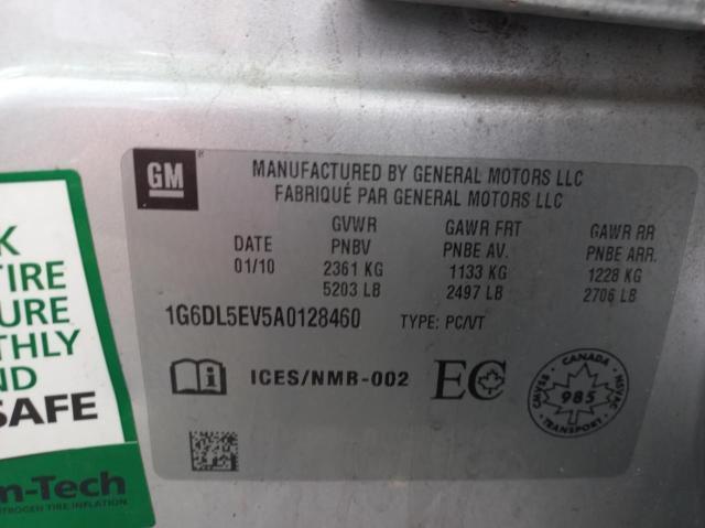 1G6DL5EV5A0128460 - 2010 CADILLAC CTS PERFORMANCE COLLECTION Серебристый фото 10