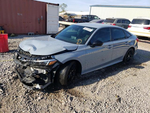 2HGFE2F50NH539443 - 2022 HONDA CIVIC SPORT GRAY photo 1