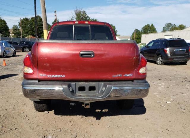5TBBT44134S448481 - 2004 TOYOTA TUNDRA ACCESS CAB SR5 BURGUNDY photo 6