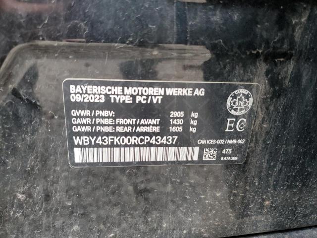 WBY43FK00RCP43437 - 2024 BMW I5 M60 BLACK photo 13