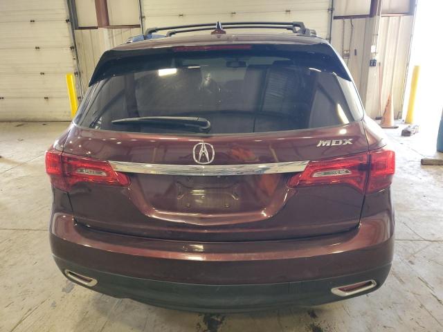 5FRYD3H23EB004517 - 2014 ACURA MDX MAROON photo 6