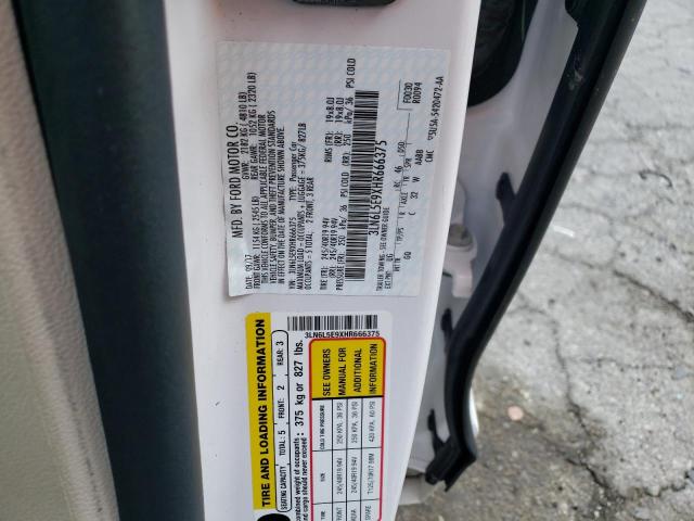 3LN6L5E9XHR666375 - 2017 LINCOLN MKZ RESERVE თეთრი ფოტო 12