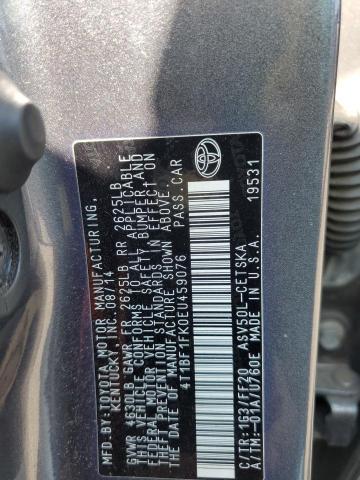 4T1BF1FK0EU459076 - 2014 TOYOTA CAMRY L GRAY photo 13