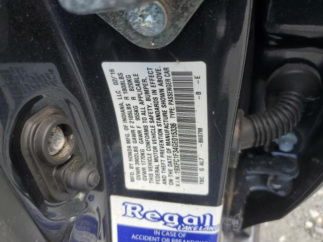 19XFC1F34GE015336 - 2016 HONDA CIVIC EX CHARCOAL photo 12