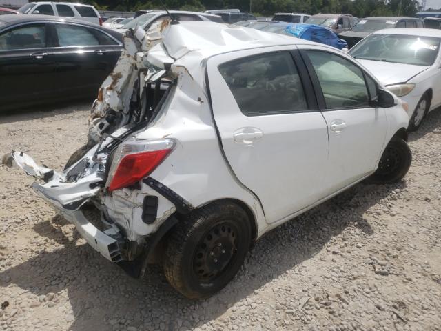 JTDKTUD37ED596042 - 2014 TOYOTA YARIS WHITE photo 4