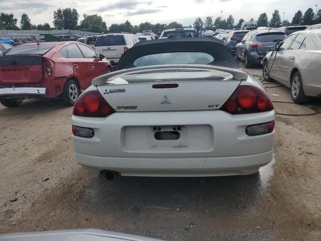 4A3AE85H92E040289 - 2002 MITSUBISHI ECLIPSE SPYDER GT WHITE photo 6