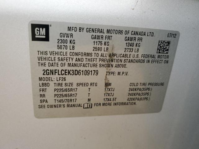 2GNFLCEK3D6109179 - 2013 CHEVROLET EQUINOX LS GRAY photo 13