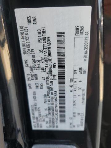 1FMCU0JD7HUB87868 - 2017 FORD ESCAPE TITANIUM BLACK photo 13