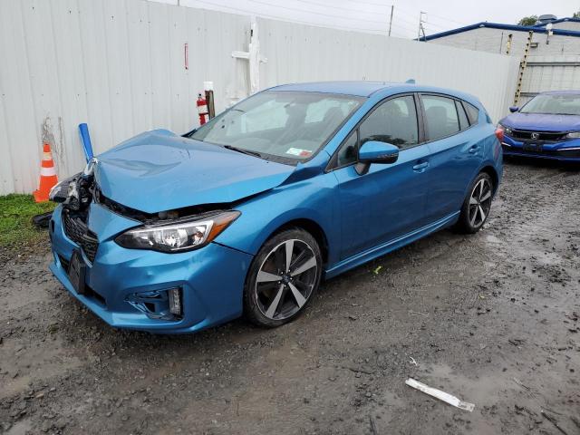 4S3GTAJ61K3731732 - 2019 SUBARU IMPREZA SPORT BLUE photo 1