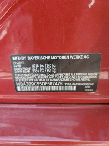 WBA3B9C55DF587475 - 2013 BMW 335 XI RED photo 12