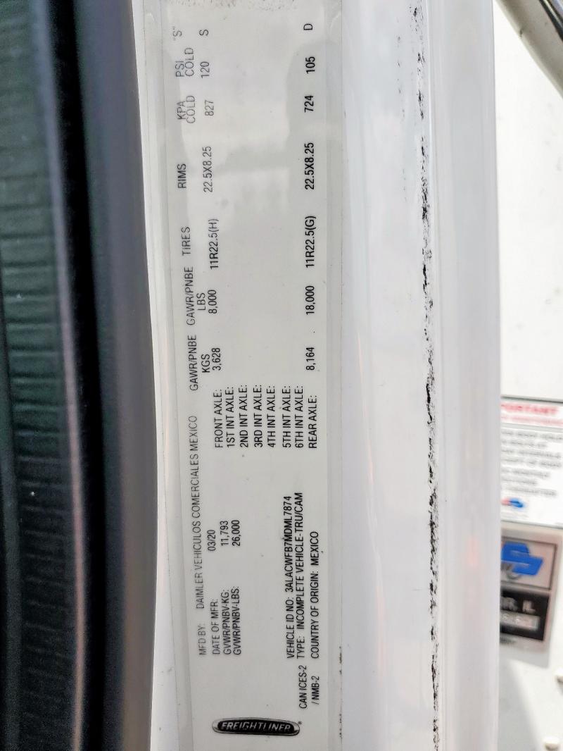 3ALACWFB7MDML7874 - 2021 FREIGHTLINER M2 106 MEDIUM DUTY WHITE photo 13