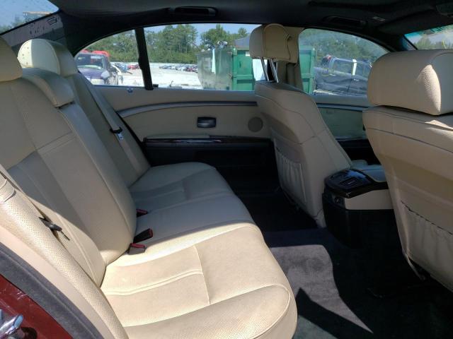 WBAHN83527DT76872 - 2007 BMW 750 BURGUNDY photo 10