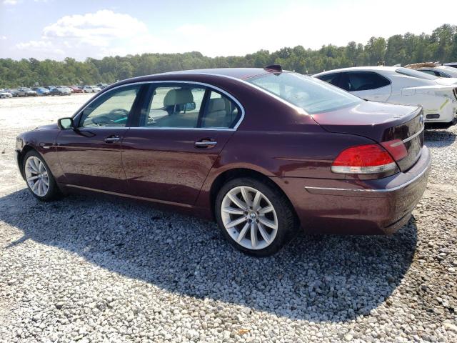 WBAHN83527DT76872 - 2007 BMW 750 BURGUNDY photo 2