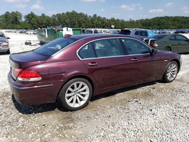 WBAHN83527DT76872 - 2007 BMW 750 BURGUNDY photo 3