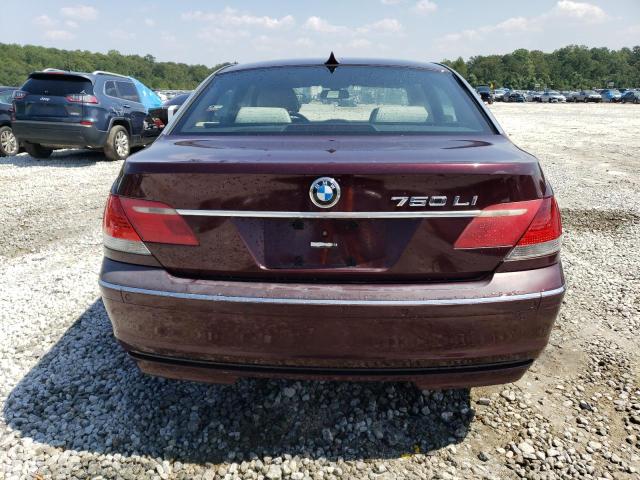 WBAHN83527DT76872 - 2007 BMW 750 BURGUNDY photo 6