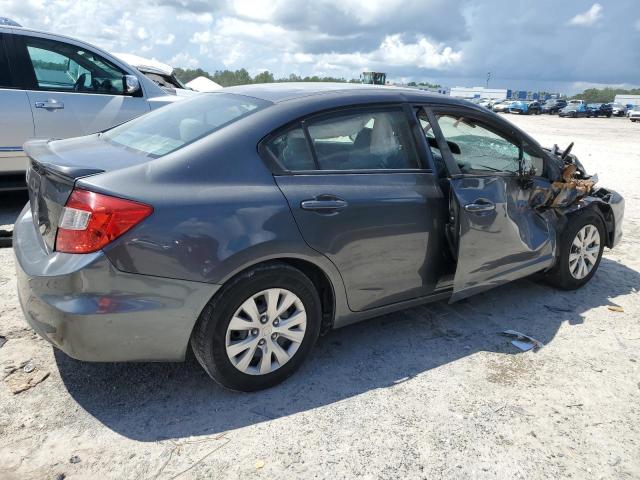 2HGFB2F59CH307154 - 2012 HONDA CIVIC LX GRAY photo 3