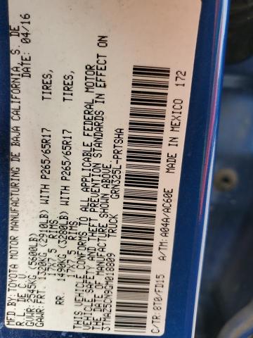 3TMAZ5CN9GM018809 - 2016 TOYOTA TACOMA DOUBLE CAB 蓝色 照片 12