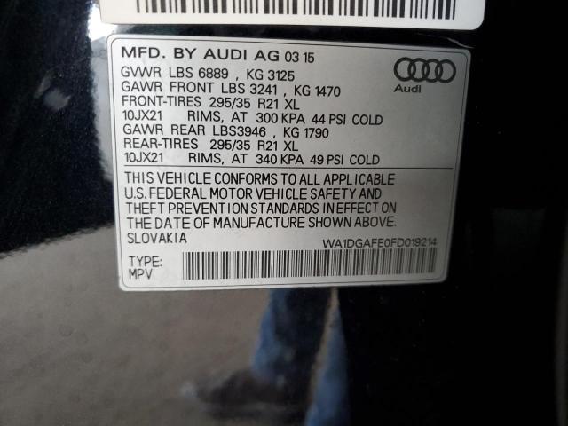 WA1DGAFE0FD019214 - 2015 AUDI Q7 PRESTIGE BLACK photo 13