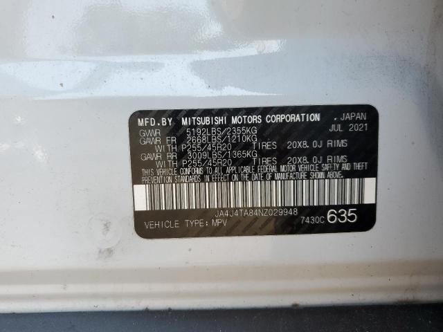 JA4J4TA84NZ029948 - 2022 MITSUBISHI OUTLANDER ES 白色 照片 14