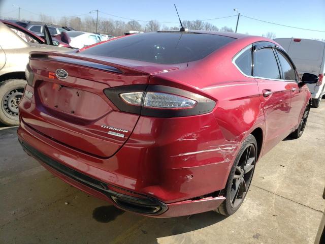 3FA6P0K91ER264455 - 2014 FORD FUSION TITANIUM BURGUNDY photo 3