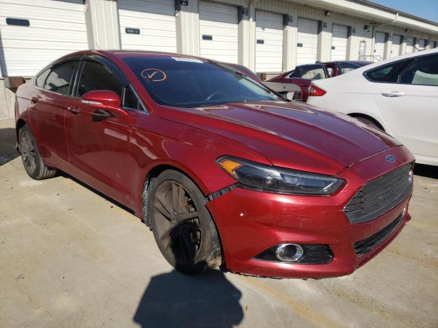 3FA6P0K91ER264455 - 2014 FORD FUSION TITANIUM BURGUNDY photo 4