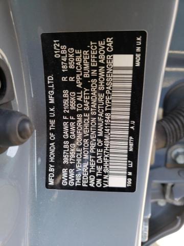 SHHFK7H49MU411648 - 2021 HONDA CIVIC SPORT GRAY photo 13