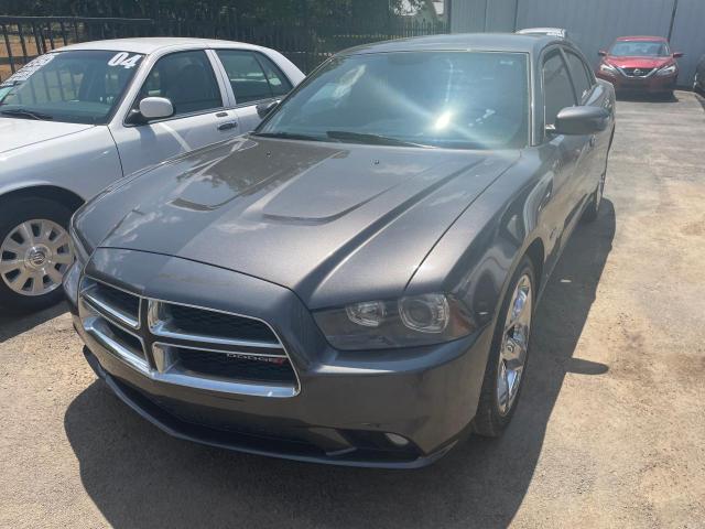 2C3CDXCT4EH301037 - 2014 DODGE CHARGER R/T GRAY photo 2