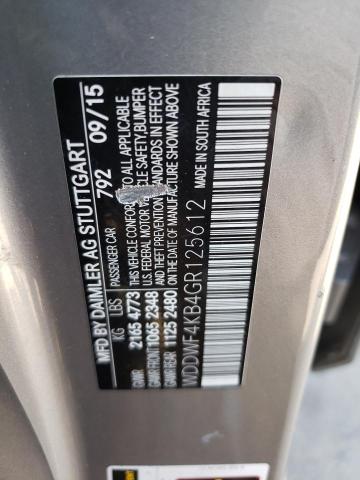 WDDWF4KB4GR125612 - 2016 MERCEDES-BENZ C 300 4MATIC GRAY photo 12