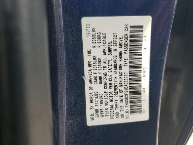 1HGCR2F51EA099707 - 2014 HONDA ACCORD SPORT BLUE photo 13