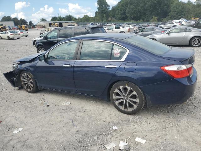 1HGCR2F51EA099707 - 2014 HONDA ACCORD SPORT BLUE photo 2