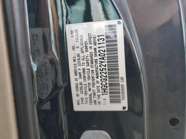 1HGCG2252YA021131 - 2000 HONDA ACCORD EX GREEN photo 12