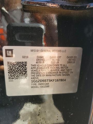 1G1ZD5ST5KF167804 - 2019 CHEVROLET MALIBU LT Qara foto 12