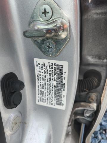 19XFB2F85CE027641 - 2012 HONDA CIVIC EX SILVER photo 12