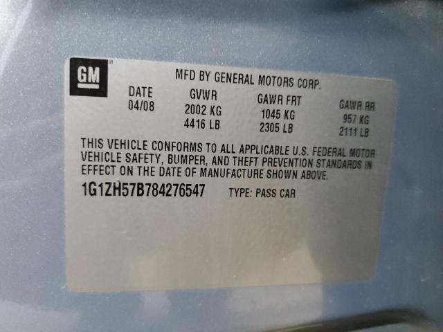 1G1ZH57B784276547 - 2008 CHEVROLET MALIBU 1LT 蓝色 照片 12