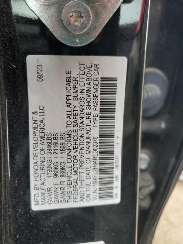 19XFL2H84RE002376 - 2024 HONDA CIVIC SPORT 黑色 照片 12