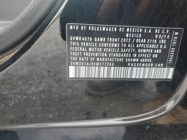 3VW2K7AJ9EM277265 - 2014 VOLKSWAGEN JETTA BASE أسود صورة 12