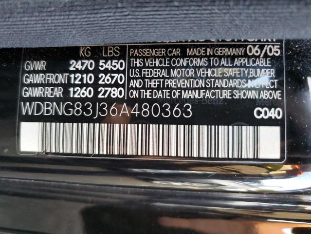 WDBNG83J36A480363 - 2006 MERCEDES-BENZ S 430 4MATIC BLACK photo 12