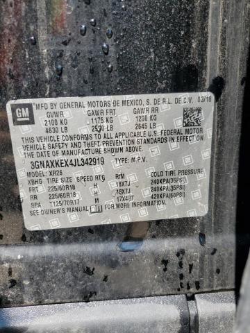 3GNAXKEX4JL342919 - 2018 CHEVROLET EQUINOX LT 黑色 照片 13