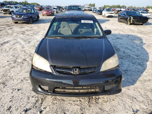 2HGES16535H625960 - 2005 HONDA CIVIC LX BLACK photo 5