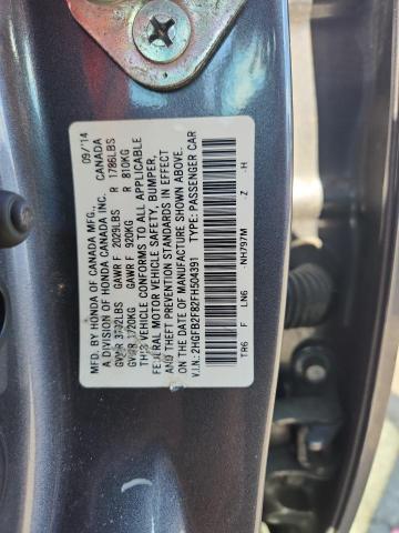 2HGFB2F82FH504391 - 2015 HONDA CIVIC EX GRAY photo 13